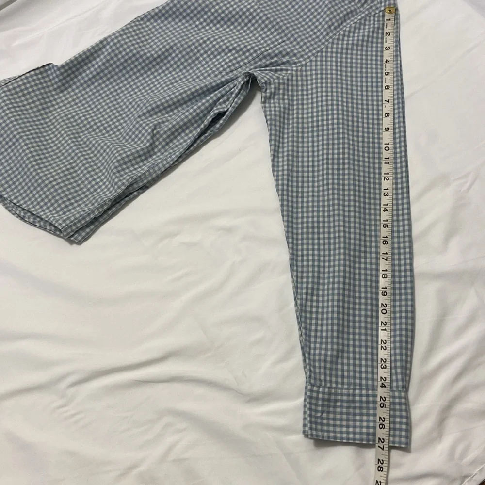 J.CREW,,SECRET WASH,LIGHT BLUE & WHITE,CHECKERED,BUTTON DOWN,MEN SHIRT.S…